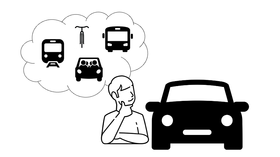 Image de métro par Javier Cabezas, du covoiturage par Laurent Canivet, du bus par Gem Designs, de la voiture par Fasobrun Jamil, de l’homme par Syawaluddin et du vélo par Myly